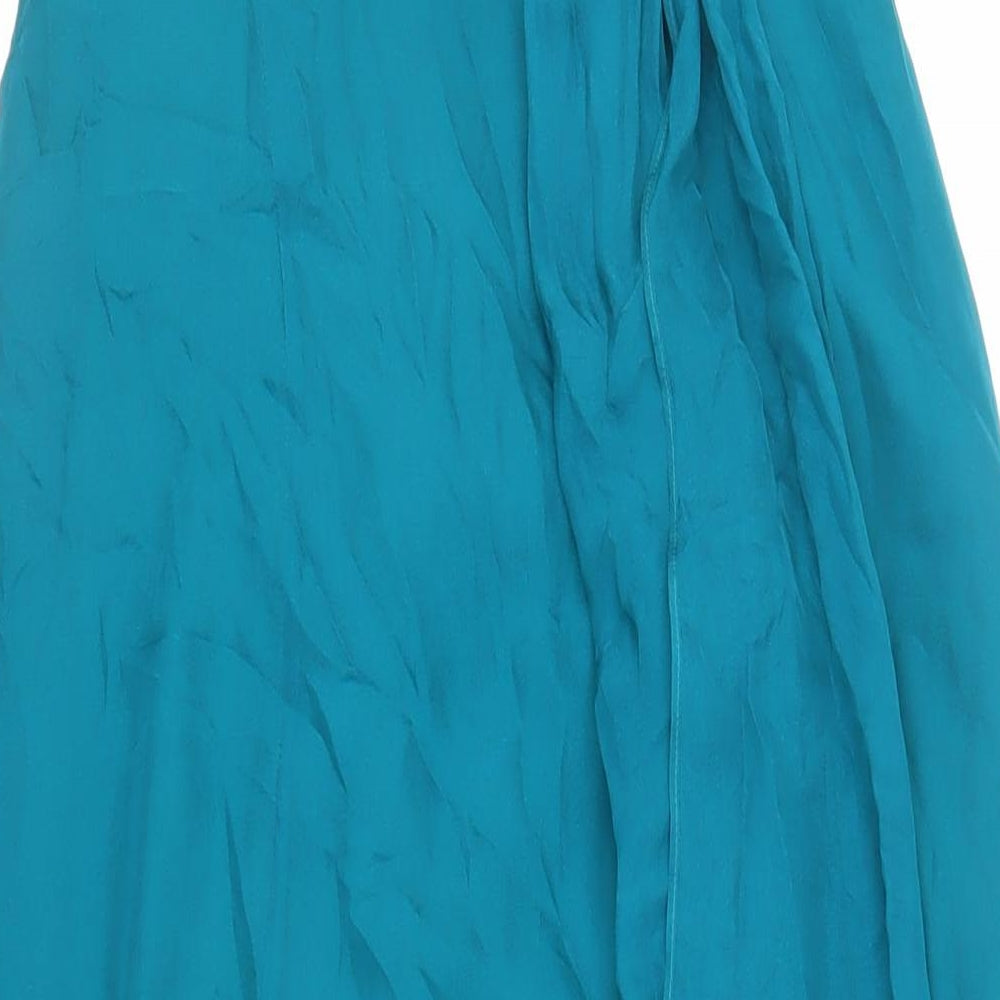 Coast Womens Green Silk Ball Gown Size 8 Sweetheart Zip - Strapless