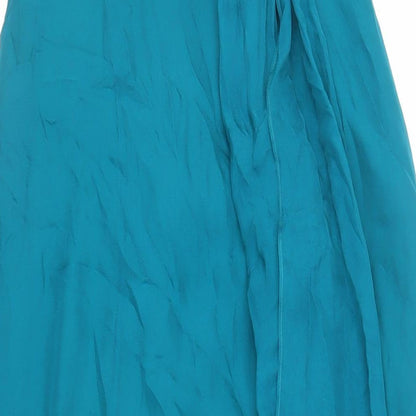 Coast Womens Green Silk Ball Gown Size 8 Sweetheart Zip - Strapless