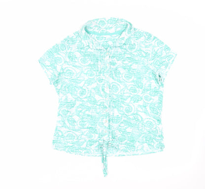 Womens UK Size 18 Marks and Spencer Green Basic Button-Up
