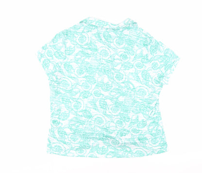 Womens UK Size 18 Marks and Spencer Green Basic Button-Up