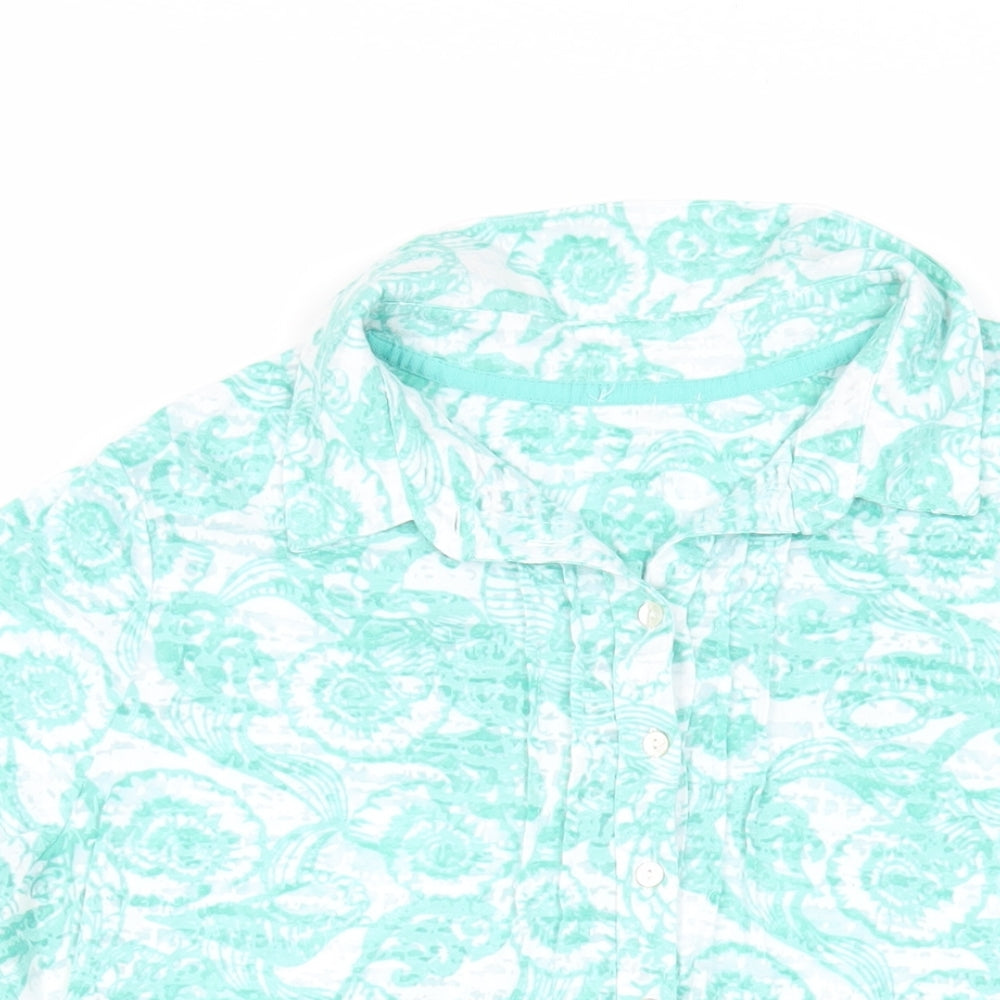 Womens UK Size 18 Marks and Spencer Green Basic Button-Up
