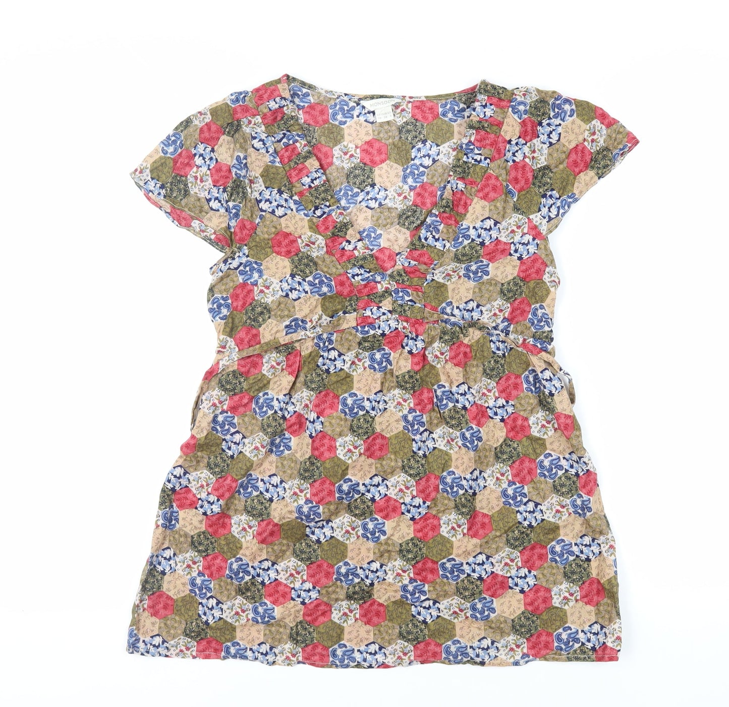 Womens UK Size 10 Monsoon Multicoloured Basic Blouse