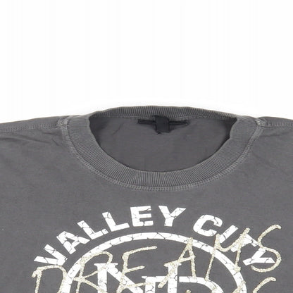 Womens UK Size XS Topshop Grey Basic T-Shirt