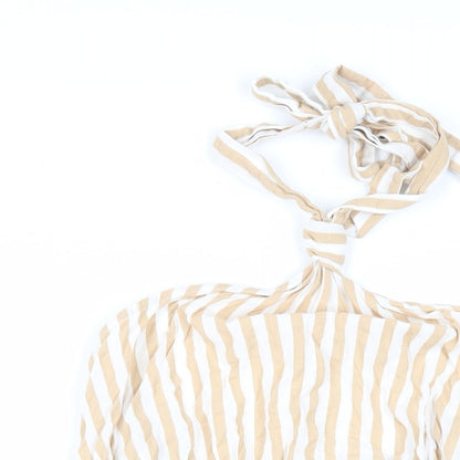 Womens UK Size 10 ASOS Beige Basic Blouse