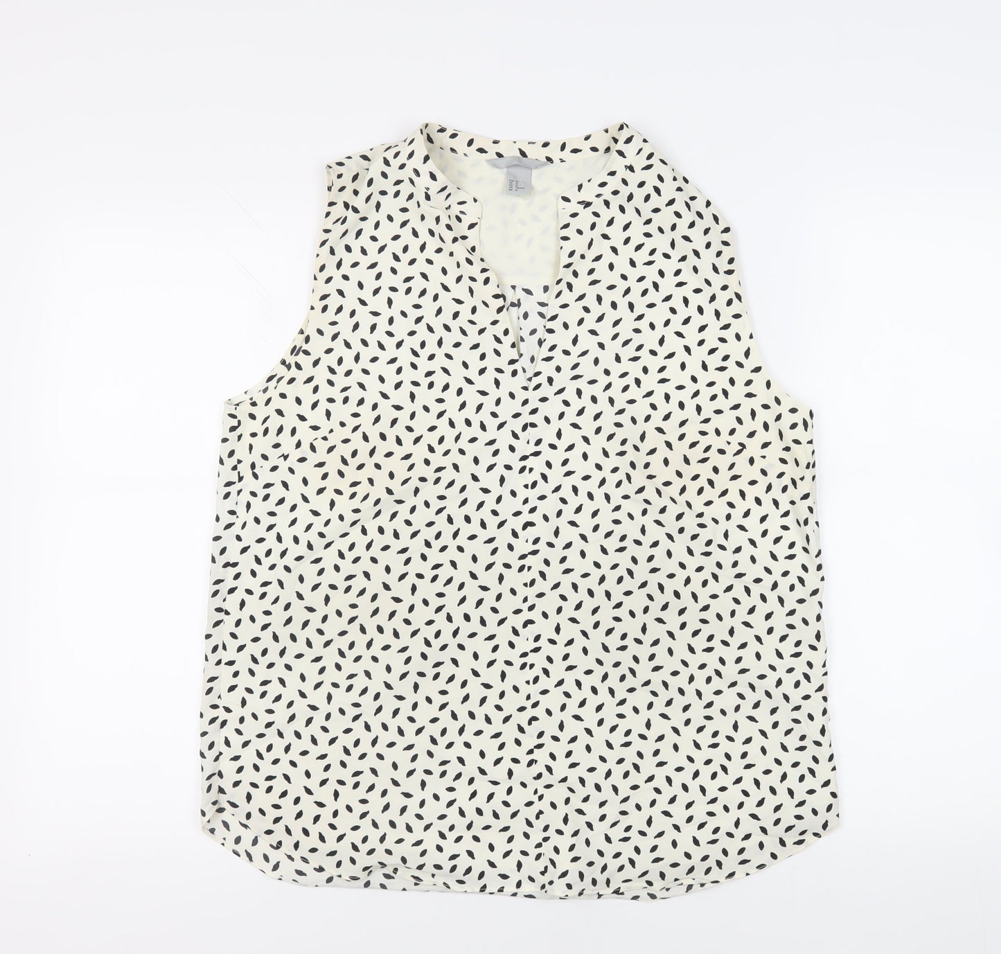 Womens UK Size 12 H&M Ivory Basic Blouse