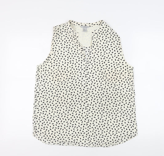 Womens UK Size 12 H&M Ivory Basic Blouse
