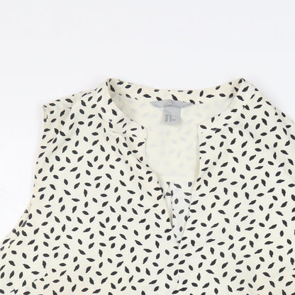 Womens UK Size 12 H&M Ivory Basic Blouse