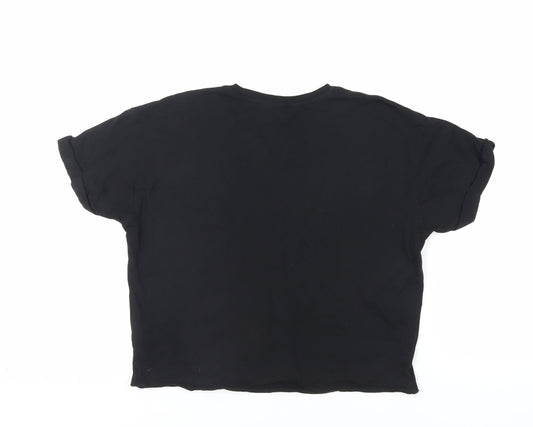 Womens UK Size 8 New Look Black Basic T-Shirt