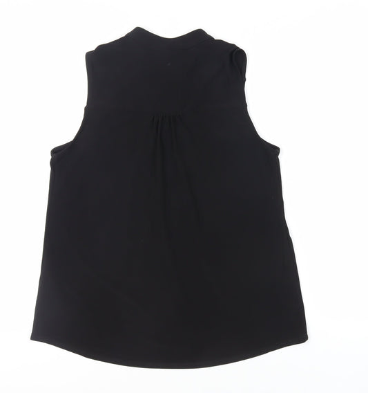 Womens UK Size S Wallis Black Basic Blouse