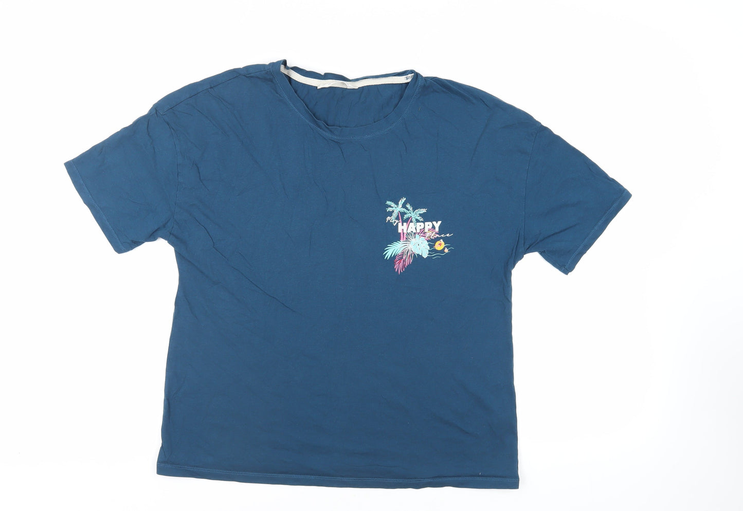 Womens UK Size 14 Marks and Spencer Green Basic T-Shirt