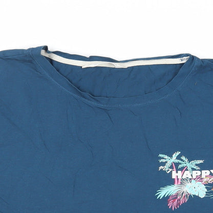 Womens UK Size 14 Marks and Spencer Green Basic T-Shirt