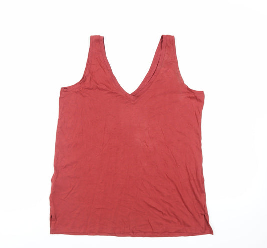 Womens UK Size 10 Marks and Spencer Red Basic Tank