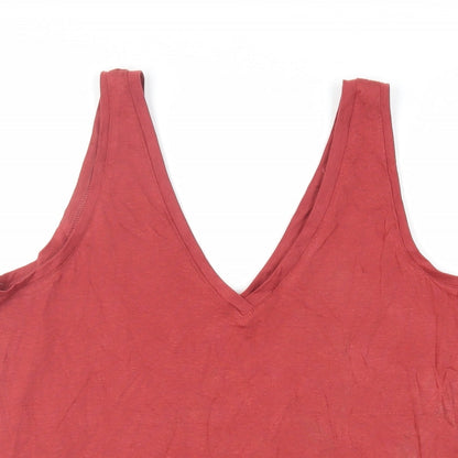 Womens UK Size 10 Marks and Spencer Red Basic Tank