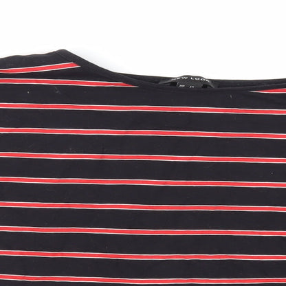 Womens UK Size 16 New Look Black Cropped T-Shirt