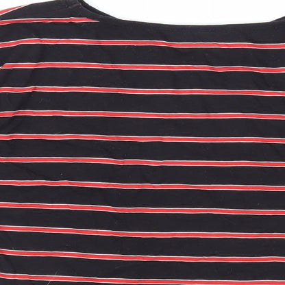 Womens UK Size 16 New Look Black Cropped T-Shirt