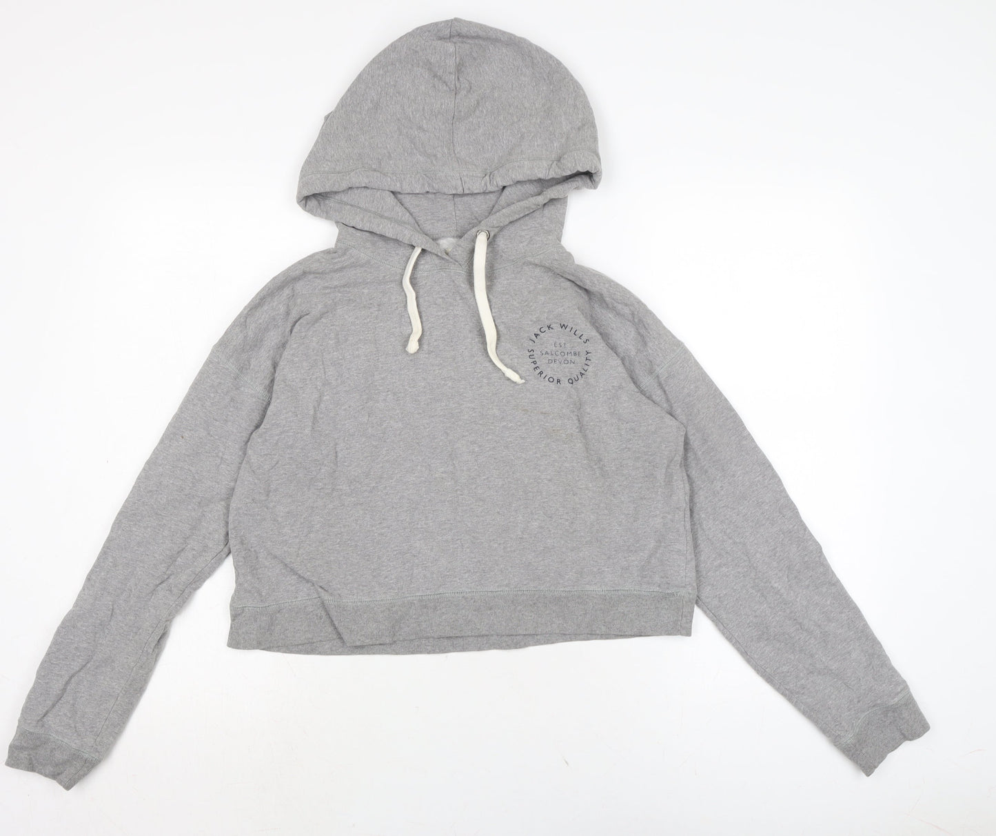 Womens UK Size 12 Jack Wills Grey Pullover Hoodie