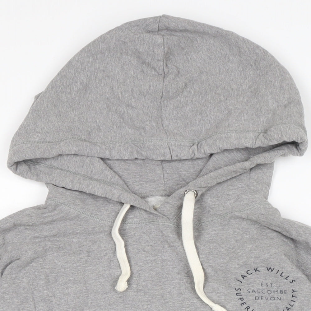 Womens UK Size 12 Jack Wills Grey Pullover Hoodie