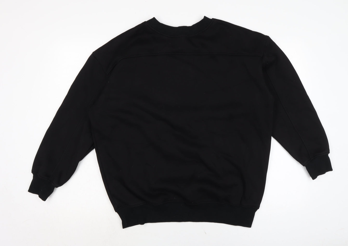 Versa Forma Womens Black Cotton Pullover Sweatshirt Size 8