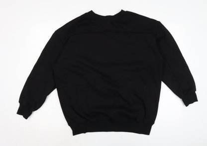 Versa Forma Womens Black Cotton Pullover Sweatshirt Size 8