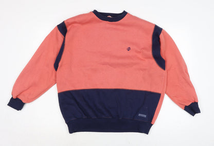 Dash Womens Pink Cotton Pullover Sweatshirt Size L