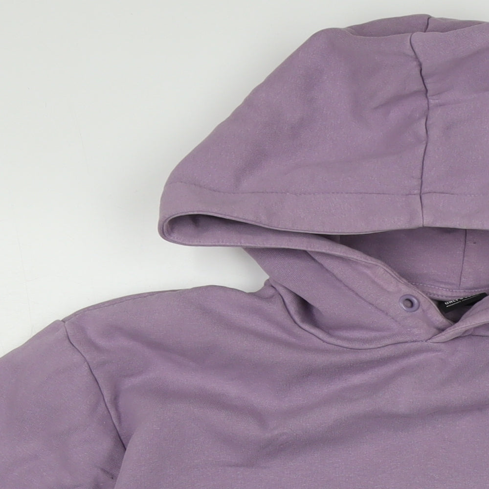ONLY & SONS Womens Purple Cotton Pullover Hoodie Size L