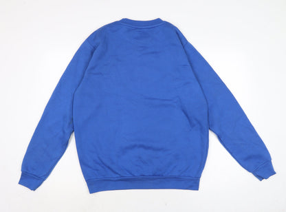 Cargo Quay Womens Blue Cotton Pullover Sweatshirt Size L