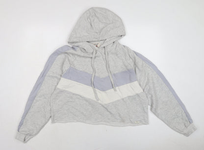 Womens UK Size M Pull&Bear Grey Pullover Hoodie