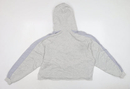 Womens UK Size M Pull&Bear Grey Pullover Hoodie