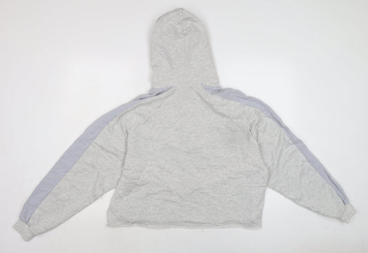 Womens UK Size M Pull&Bear Grey Pullover Hoodie