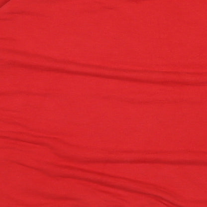 New Look Womens Red Cotton Pullover Sweatshirt Size 8