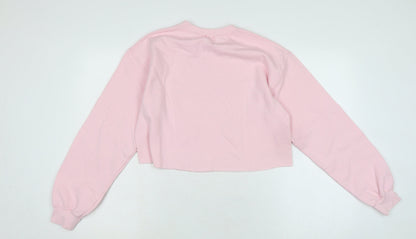 Skinny Dip Womens Pink Cotton Pullover Hoodie Size S