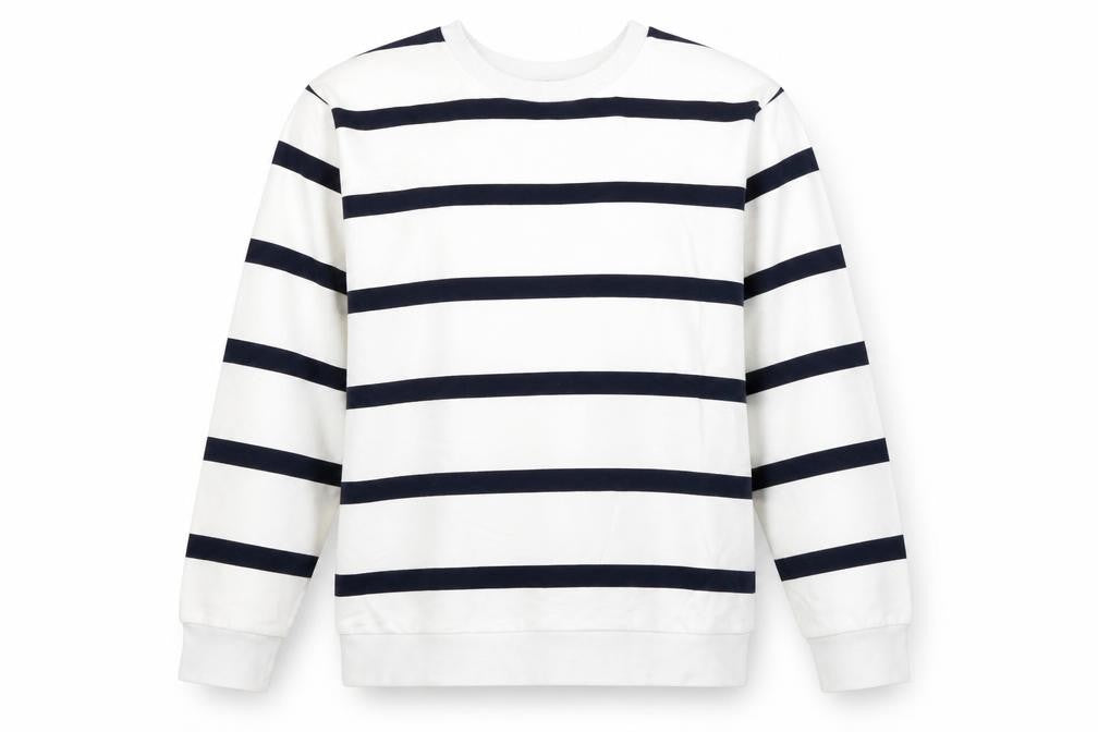 Marks & Spencer Womens Ivory Houndstooth Cotton Pullover Sweatshirt Size L