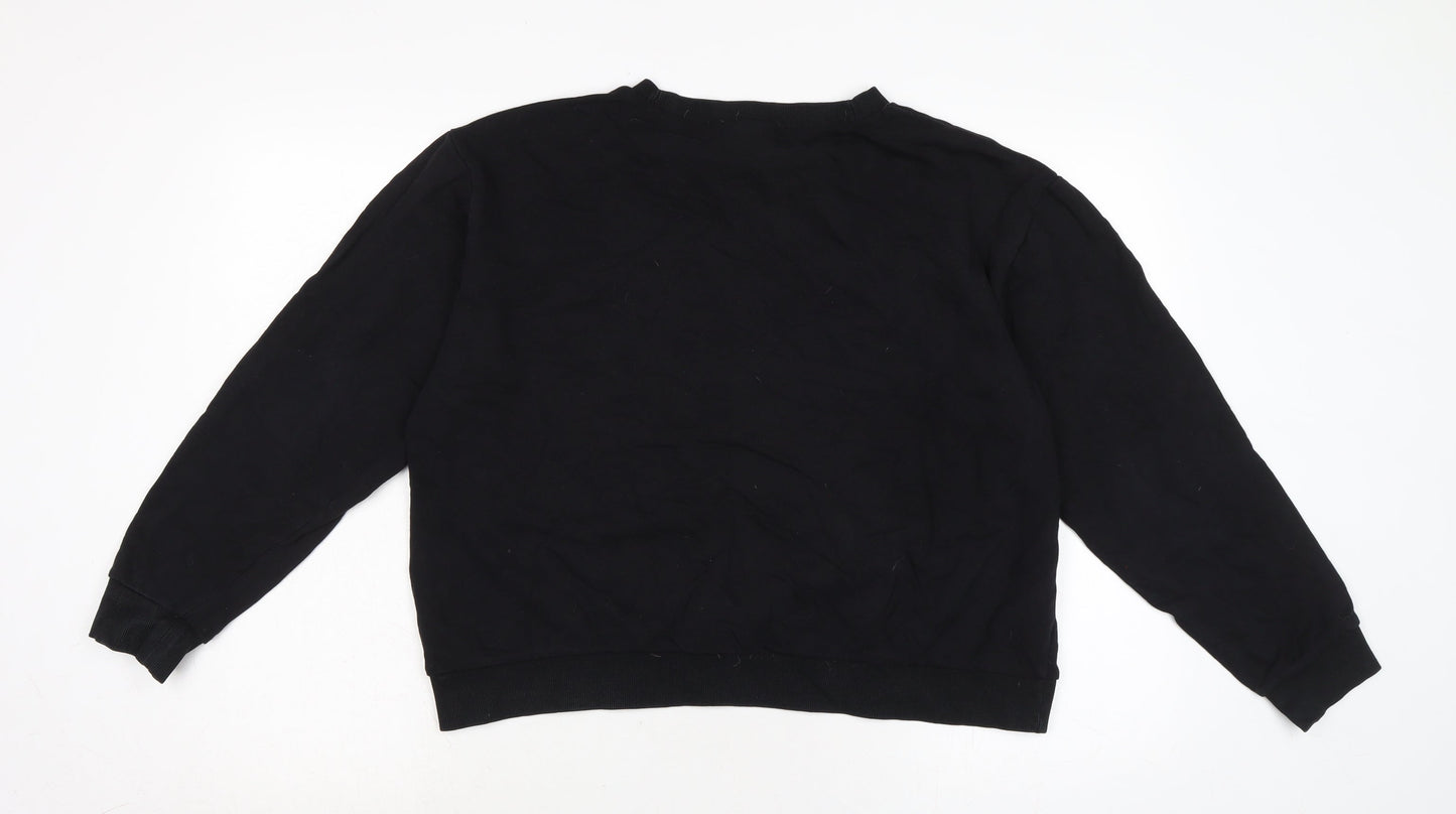 Womens UK Size 14 ASOS Black Pullover Sweatshirt