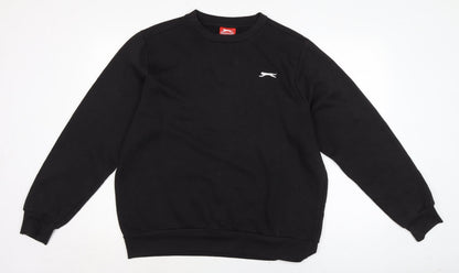 Mens UK Size L Slazenger Black Pullover Sweatshirt