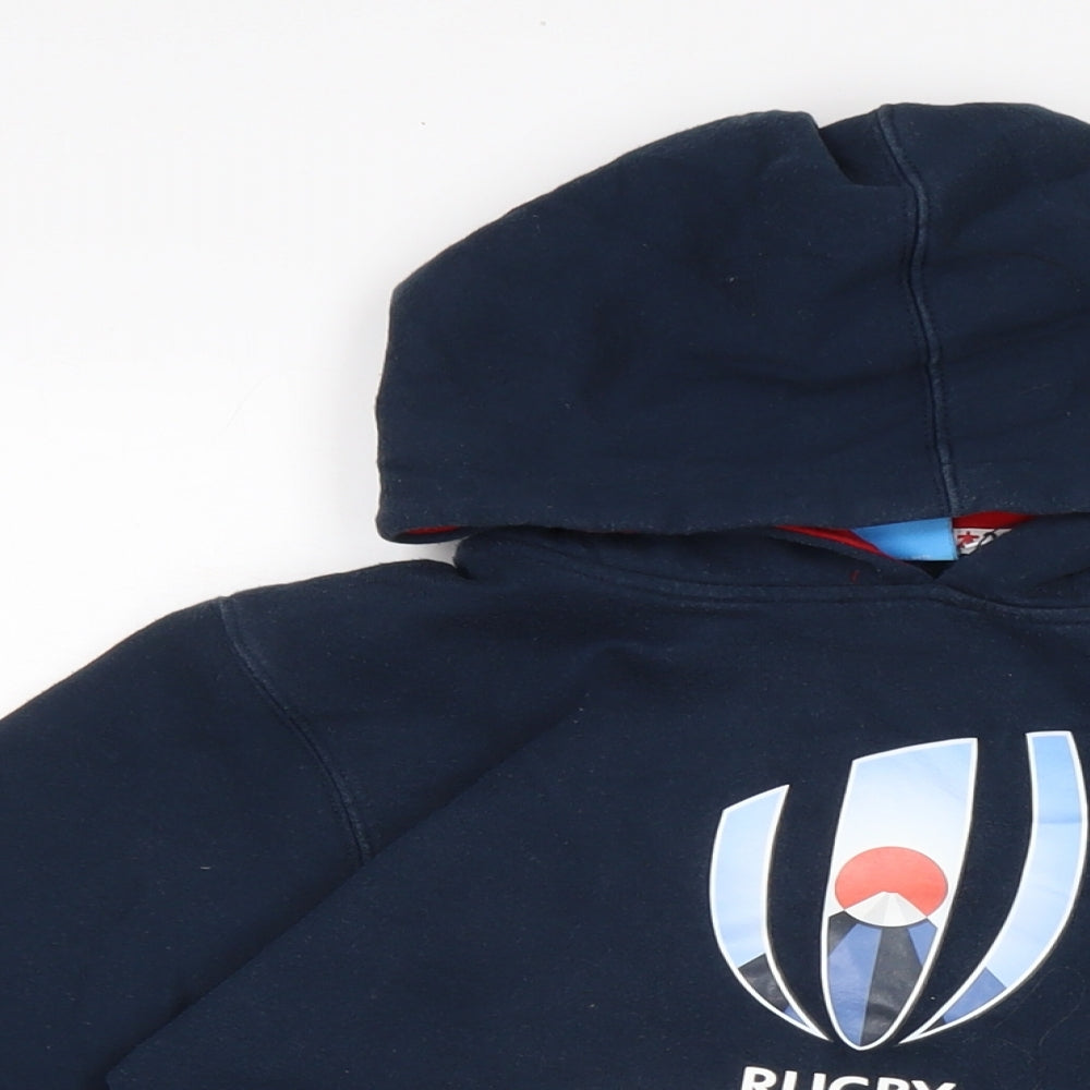 Rugby world cup Boys Blue Cotton Pullover Hoodie Size 11-12 Years