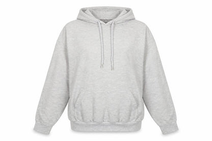 PRETTYLITTLETHING Womens Grey Cotton Pullover Hoodie Size M