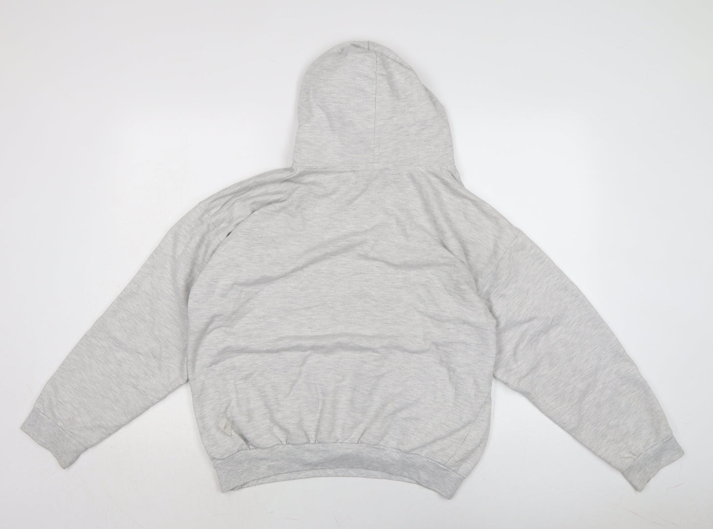 PRETTYLITTLETHING Womens Grey Cotton Pullover Hoodie Size M