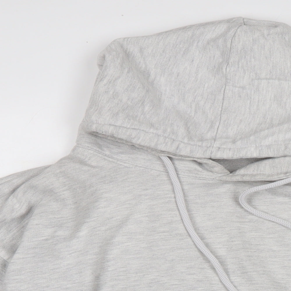 PRETTYLITTLETHING Womens Grey Cotton Pullover Hoodie Size M