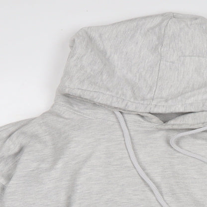 PRETTYLITTLETHING Womens Grey Cotton Pullover Hoodie Size M