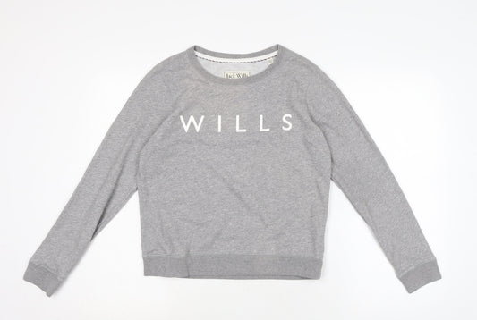 Womens UK Size 8 Jack Wills Grey Pullover Sweatshirt
