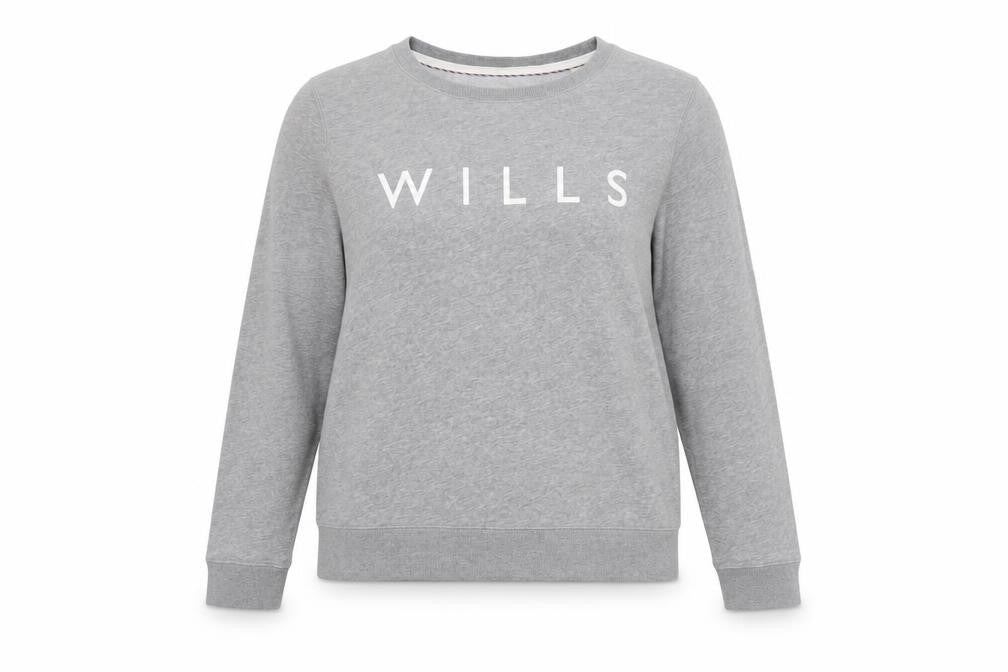 Womens UK Size 8 Jack Wills Grey Pullover Sweatshirt