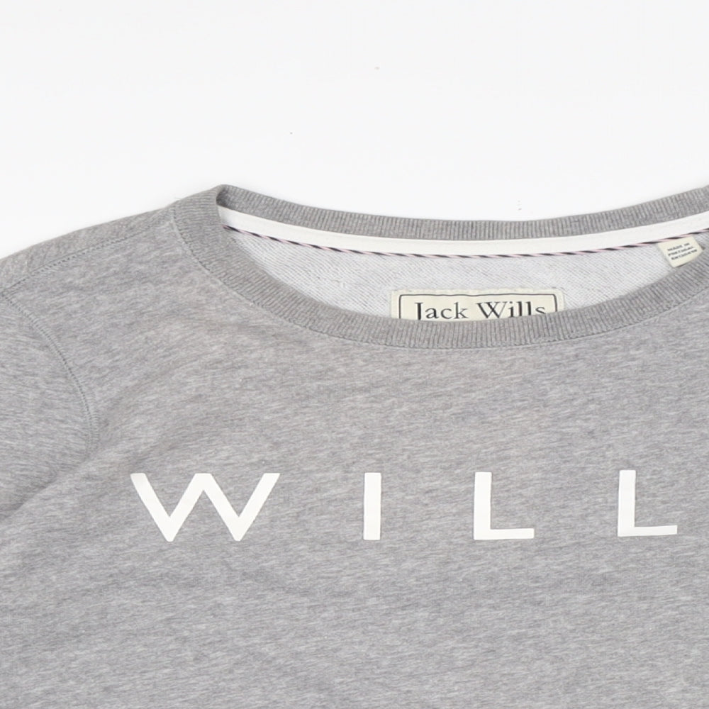 Womens UK Size 8 Jack Wills Grey Pullover Sweatshirt
