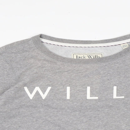 Womens UK Size 8 Jack Wills Grey Pullover Sweatshirt