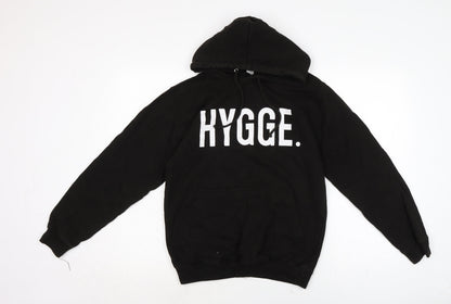 Mens UK Size M Just Hoods Black Pullover Hoodie