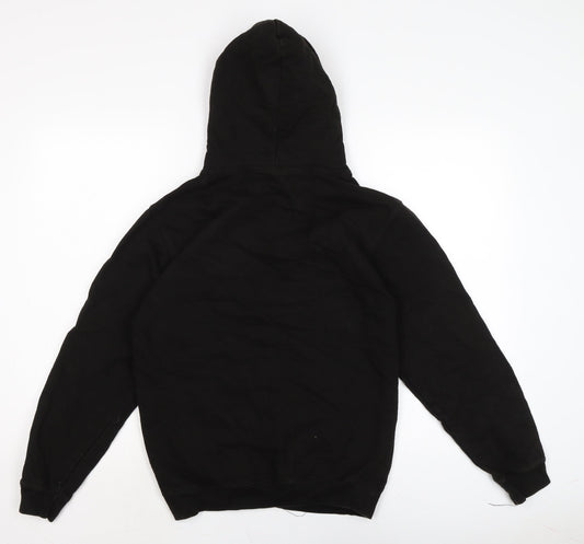Mens UK Size M Just Hoods Black Pullover Hoodie