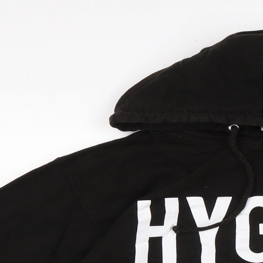 Mens UK Size M Just Hoods Black Pullover Hoodie