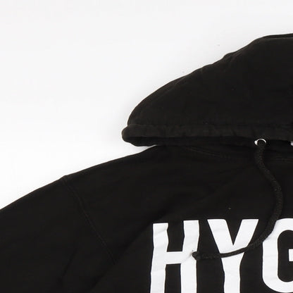 Mens UK Size M Just Hoods Black Pullover Hoodie