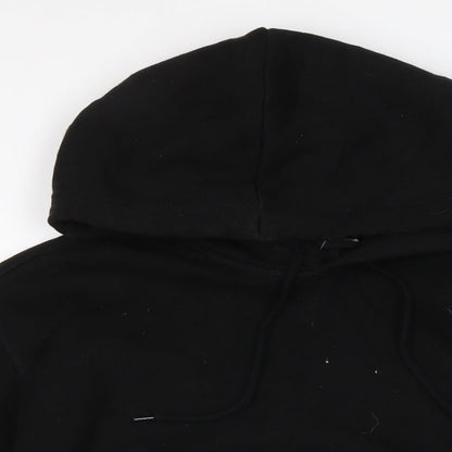 Atmos & Here Mens Black Cotton Pullover Hoodie Size M