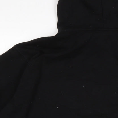 Atmos & Here Mens Black Cotton Pullover Hoodie Size M