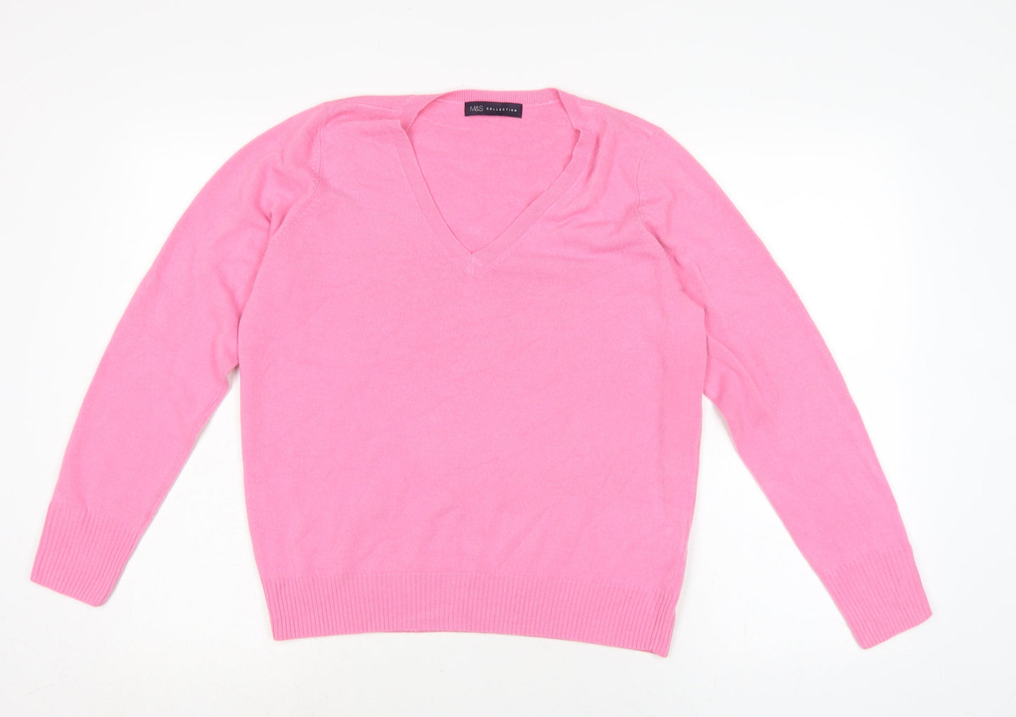 Womens UK Size 14 Marks and Spencer Pink Pullover Jumper